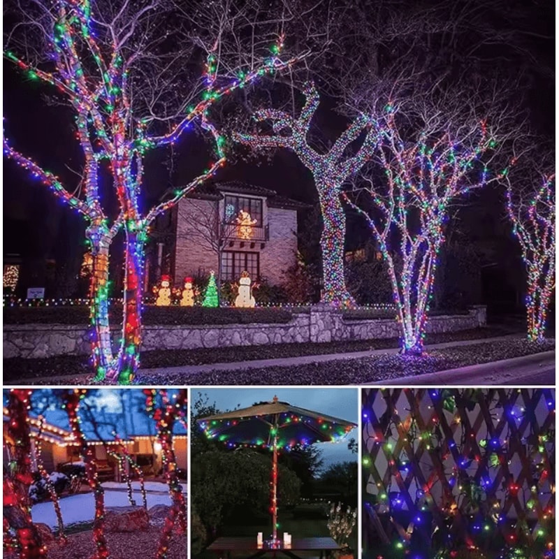 Solar String Lights Outdoor LED Fairy Lights With 8 Modes Solar Powered Hanging Lights For Patio Ga 2