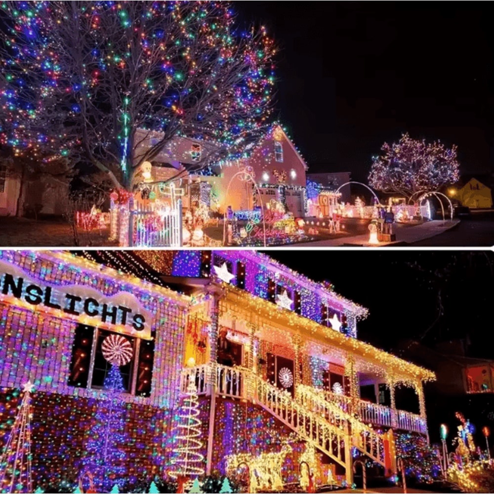 Solar String Lights Outdoor LED Fairy Lights With 8 Modes Solar Powered Hanging Lights For Patio Ga 3