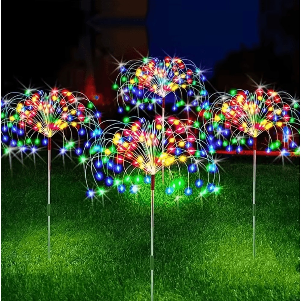 Solar LED Firework Fairy Lights Outdoor Garden Decoration For Pathway Patio Yard Party Christmas We 0
