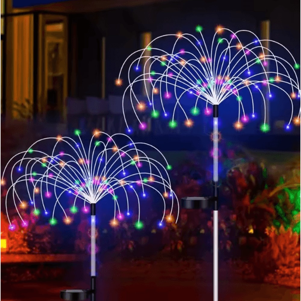 Solar LED Firework Fairy Lights Outdoor Garden Decoration For Pathway Patio Yard Party Christmas We 4