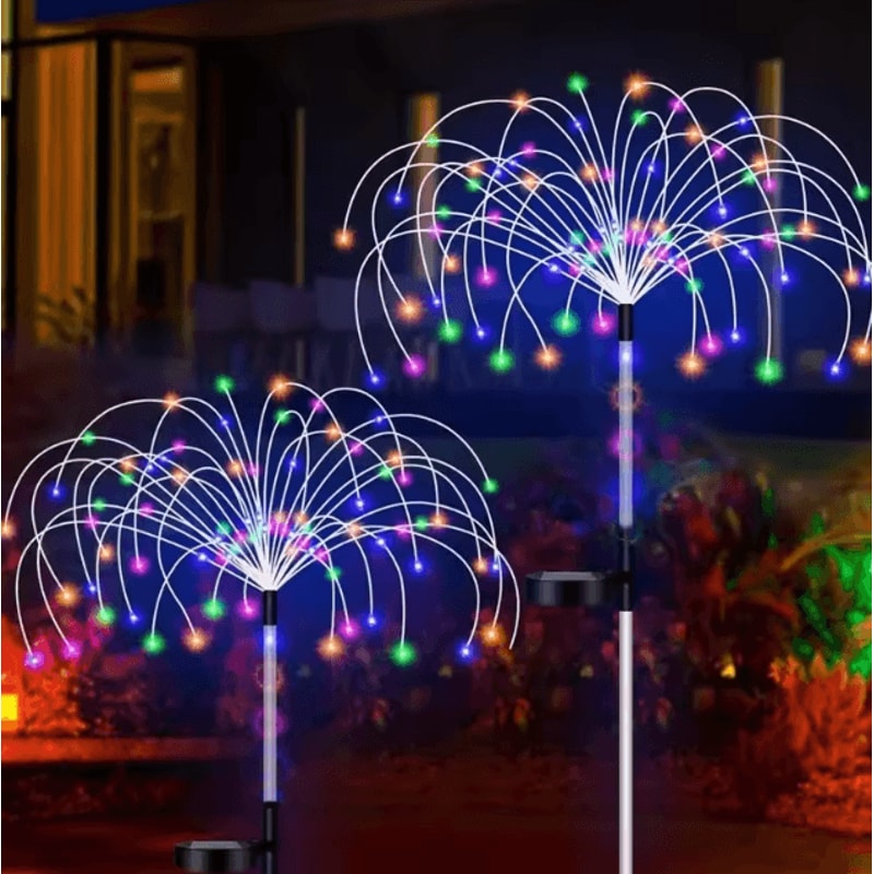 Solar LED Firework Fairy Lights Outdoor Garden Decoration For Pathway Patio Yard Party Christmas We 4
