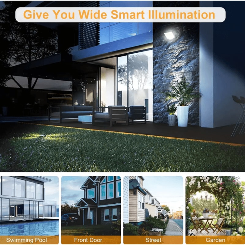 Solar 3Mode Split Outdoor Motion Sensor Floodlight With Remote Control 4