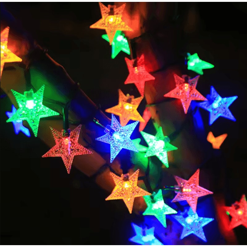 Solar Star Outdoor String Lights Weatherproof Solar Fairy Lights For Garden Party Decor 1
