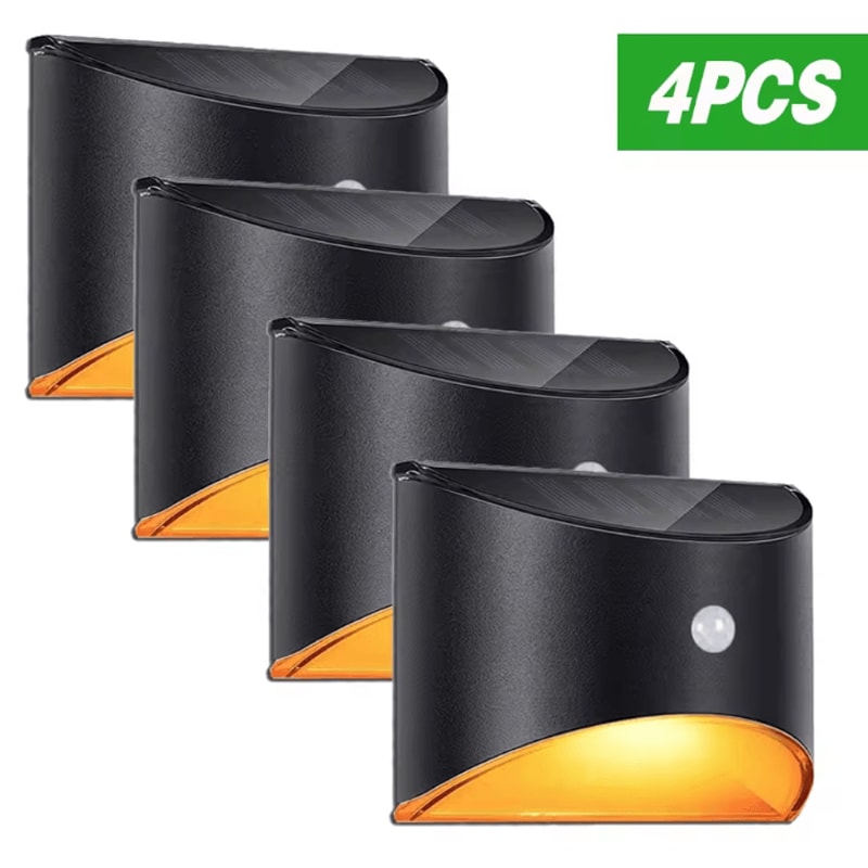 Solar Outdoor LED Motion Sensor Wall Light Waterproof Garden Pathway Lamp 8