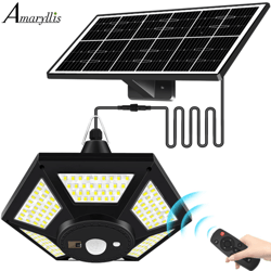 solar 180 led pendant shed light – 1000 lm remote-controlled indoor/outdoor solar lamp