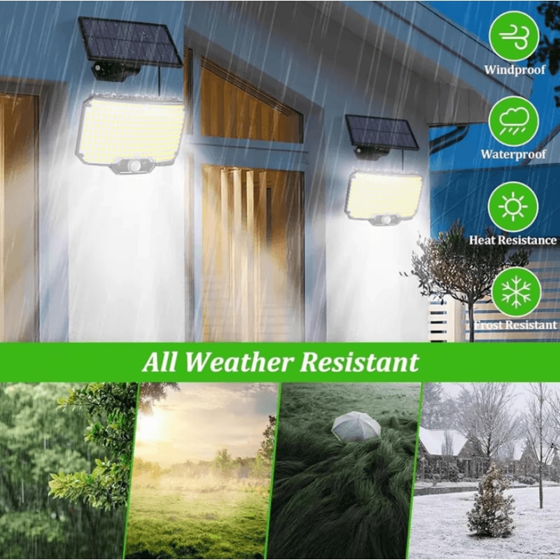 Solar 234 LED Outdoor Motion Sensor Flood Light Super Bright RemoteControlled Wall Security Lamp 1