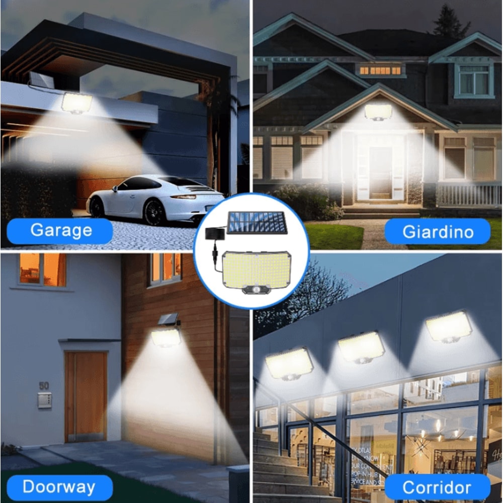 Solar 234 LED Outdoor Motion Sensor Flood Light Super Bright RemoteControlled Wall Security Lamp 4