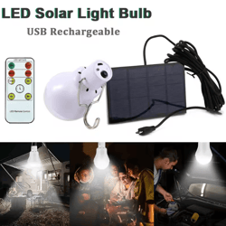 solar usb/solar dual charging portable led bulb – waterproof emergency & outdoor light
