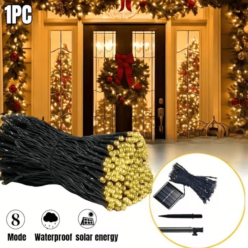 Solar LED Starry Sky String Lights 8 Modes Outdoor Yard Party Decor 6