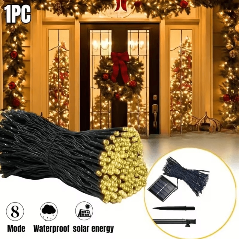 Solar LED Starry Sky String Lights 8 Modes Outdoor Yard Party Decor 6