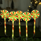 Solar 5Pack Candy Cane Christmas Pathway Lights Waterproof Outdoor Holiday Stakes 0