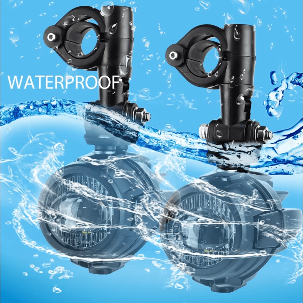 40W LED Motorcycle Auxiliary Driving Fog Lights Super Bright 6000K Universal Spot Lamps 1