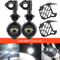 40W LED Motorcycle Auxiliary Driving Fog Lights Super Bright 6000K Universal Spot Lamps 8
