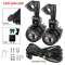 40W LED Motorcycle Auxiliary Driving Fog Lights Super Bright 6000K Universal Spot Lamps 2