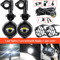 40W LED Motorcycle Auxiliary Driving Fog Lights Super Bright 6000K Universal Spot Lamps 9