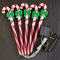 Solar Christmas Candy Cane Pathway Lights 5Pack Outdoor Yard Lawn Decor 6