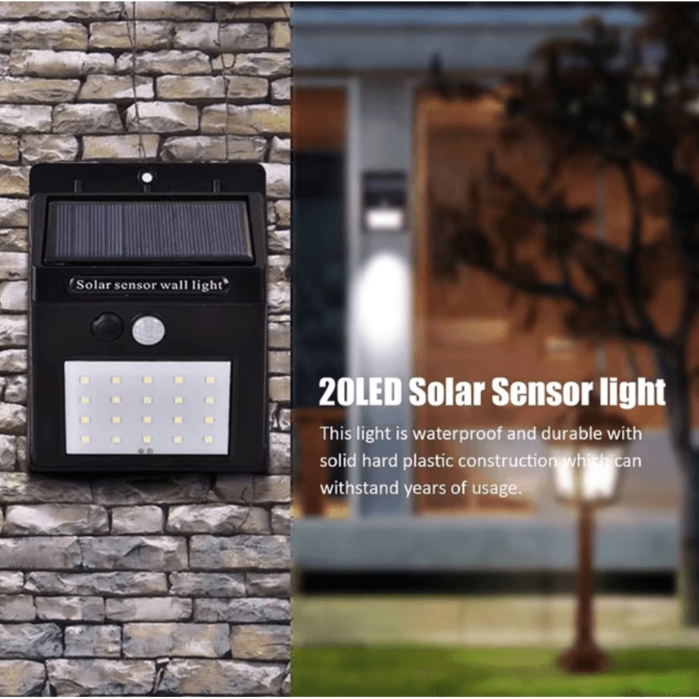 Solar 30 LED Motion Sensor Wall Light Waterproof Outdoor Security Lighting 1