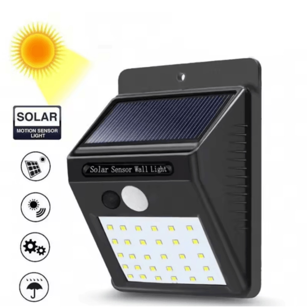 Solar 30 LED Motion Sensor Wall Light Waterproof Outdoor Security Lighting 6