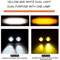 100W Motorcycle LED Headlight And Fog Light Pair Dual Color Auxiliary Driving Spotlights 3