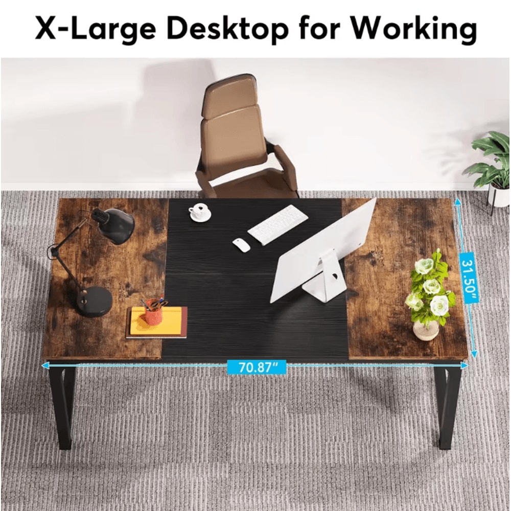 Tribesigns Modern Large Computer Desk Home Office Workstation Table 3
