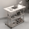 Mobile Height Adjustable Swivel Wheel Desk Rolling Laptop Bedside Workstation 4