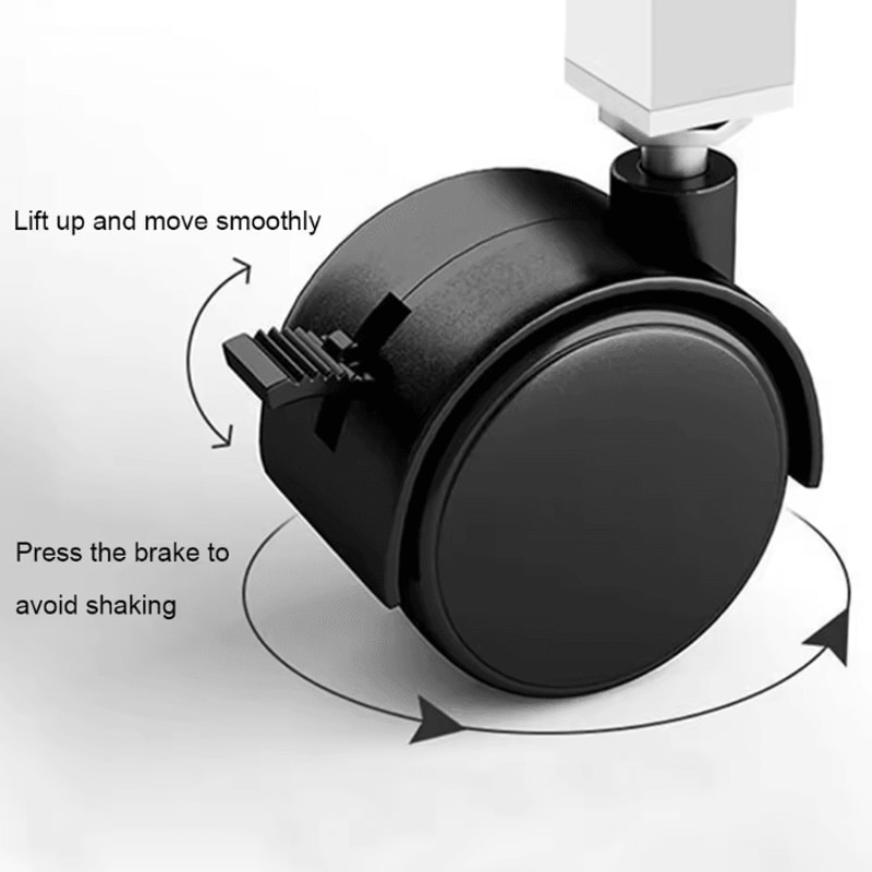 Mobile Height Adjustable Swivel Wheel Desk Rolling Laptop Bedside Workstation 5