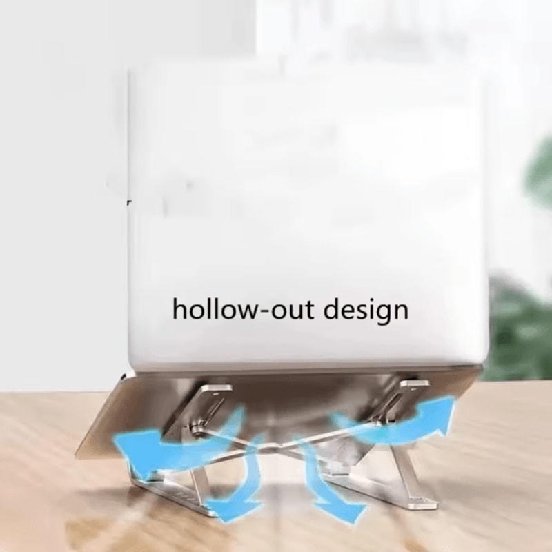 Portable Foldable Aluminum Laptop Stand Adjustable Notebook Support Bracket 3