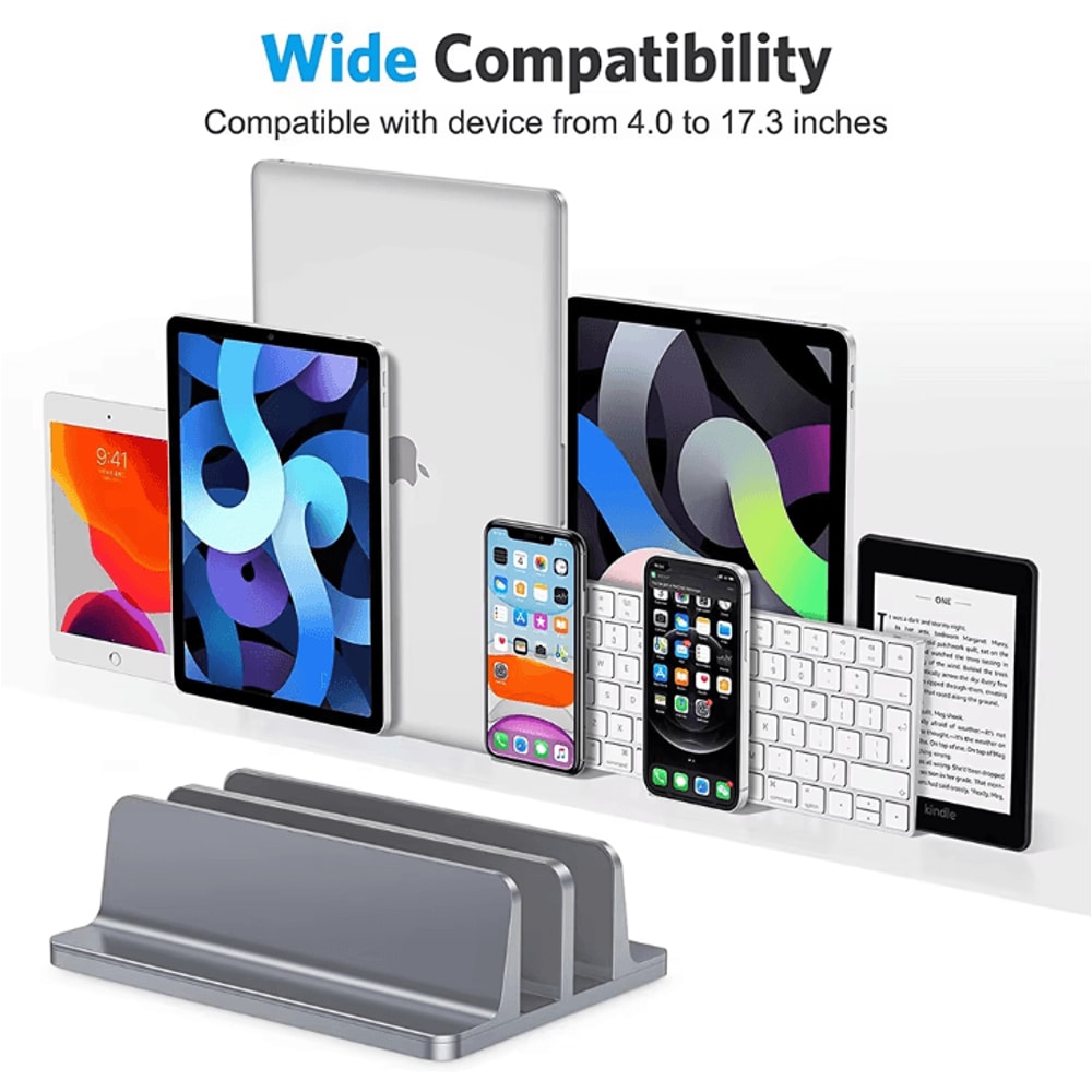 Adjustable Aluminium Vertical Laptop Stand Portable Notebook Support Holder 3