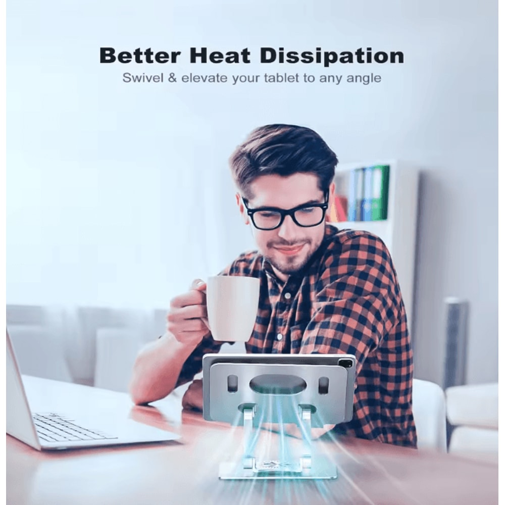 Adjustable Tablet Stand With 360 Degree Swivel Base Universal Holder For IPad Samsung Tablets 1