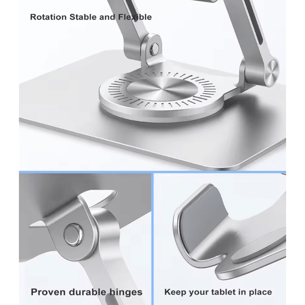Adjustable Tablet Stand With 360 Degree Swivel Base Universal Holder For IPad Samsung Tablets 2