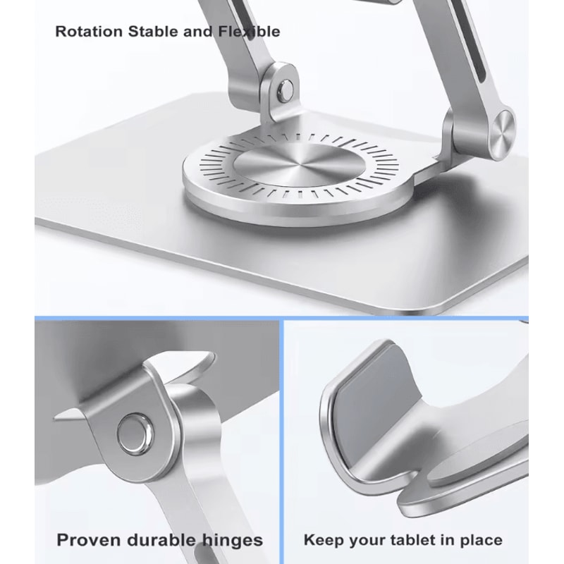 Adjustable Tablet Stand With 360 Degree Swivel Base Universal Holder For IPad Samsung Tablets 2