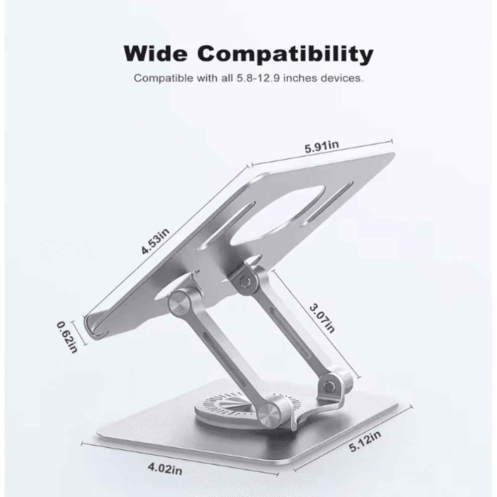 Adjustable Tablet Stand With 360 Degree Swivel Base Universal Holder For IPad Samsung Tablets 4
