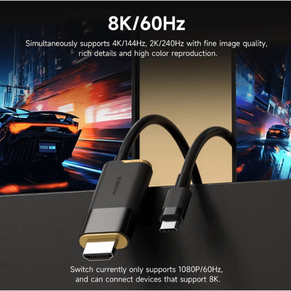 Hagibis USB C To HDMI Adapter For Switch Laptop Tablet ROG SteamDeck 4