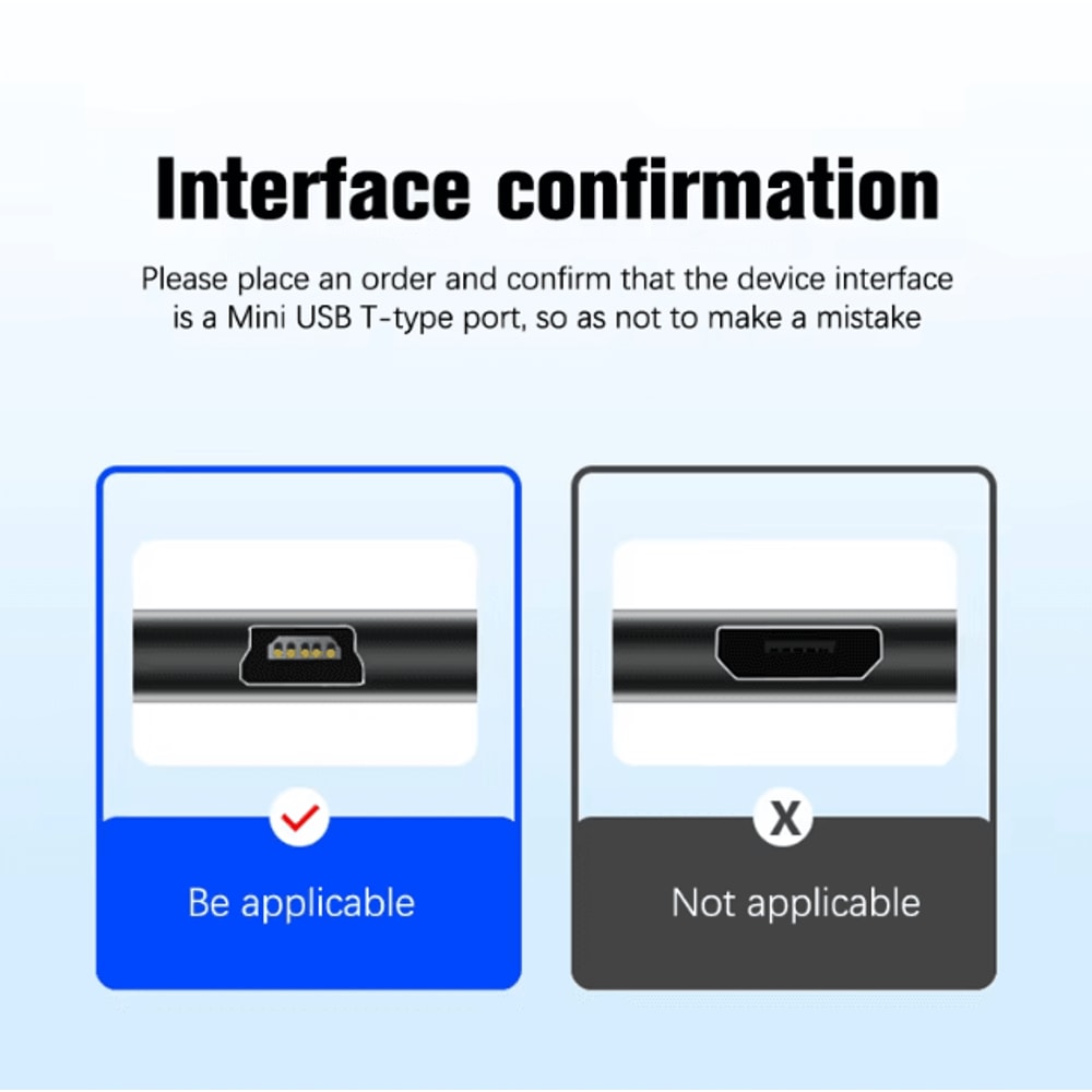 Mini USB To USB A Fast Data And Charging Cable Long Length 4