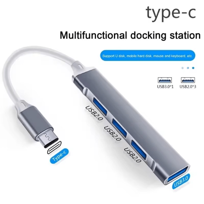 7 Port USB HUB USB C And USB 30 Multiport Adapter For MacBook Pro Air Laptop PC 2