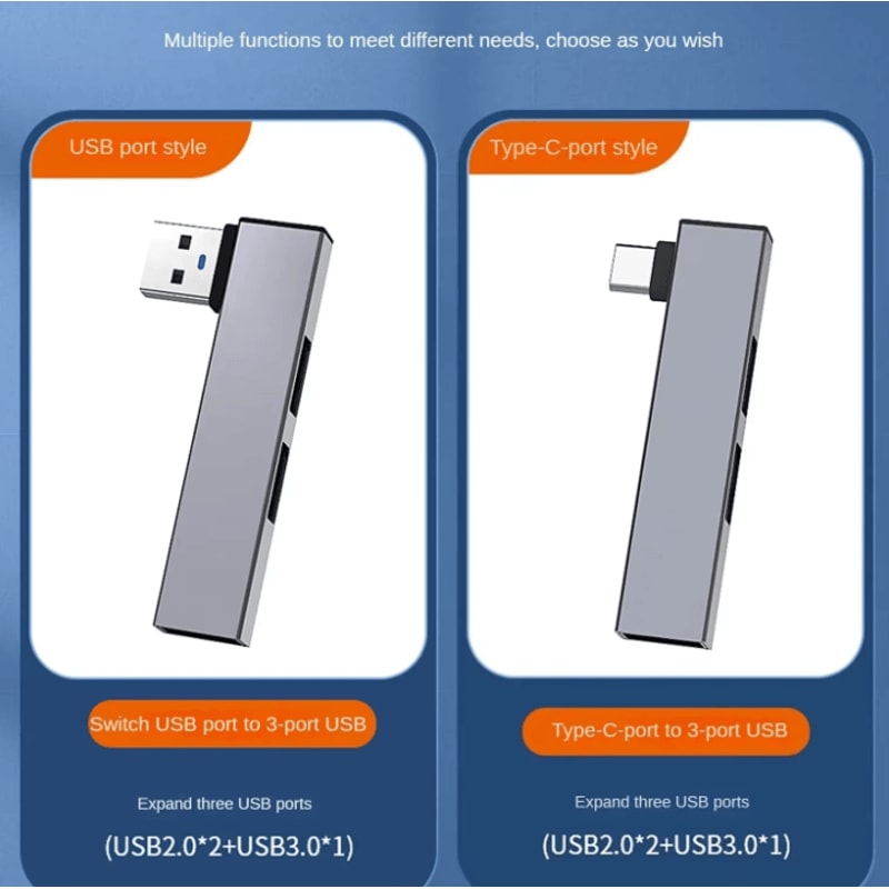 3 In 1 USB OTG USB 30 And Type C USB Splitter Hub For Laptop And PC 2