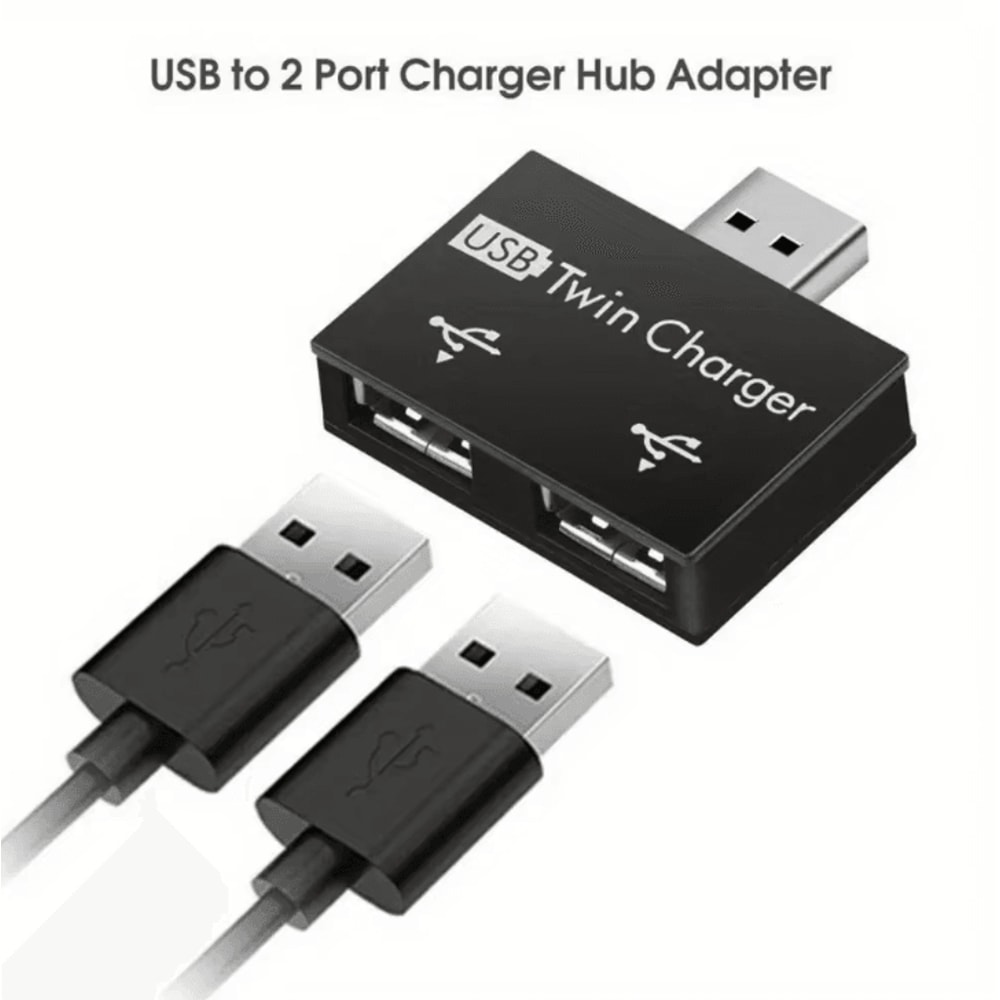 USB Adapter Extender Mini Splitter Box 1 To 2 Ports High Speed Female USB 20 4