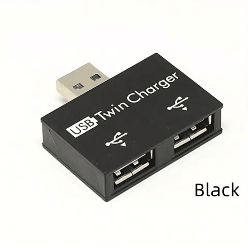 USB Adapter Extender Mini Splitter Box 1 To 2 Ports High Speed Female USB 20 6