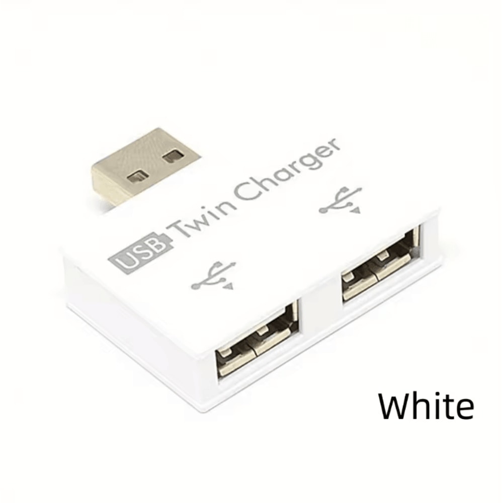 USB Adapter Extender Mini Splitter Box 1 To 2 Ports High Speed Female USB 20 7