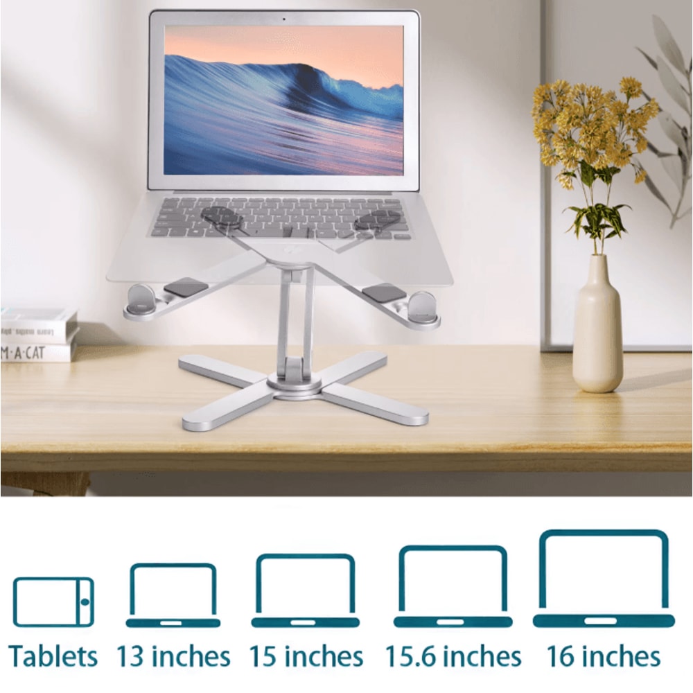 Foldable 360 Degree Rotatable Adjustable Laptop Stand For 1017 Inch Laptops 3