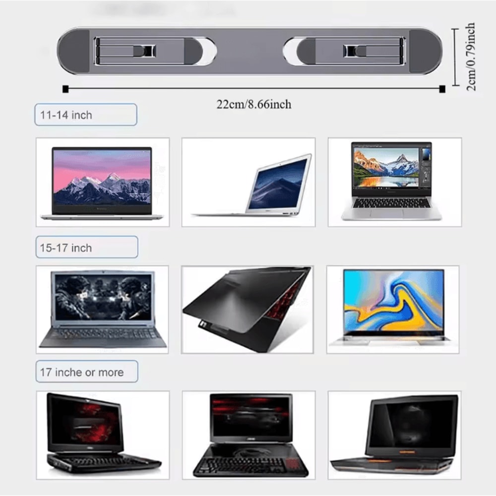 Invisible Folding Laptop Legs Universal Stand For MacBook Dell HP Lenovo Samsung 4