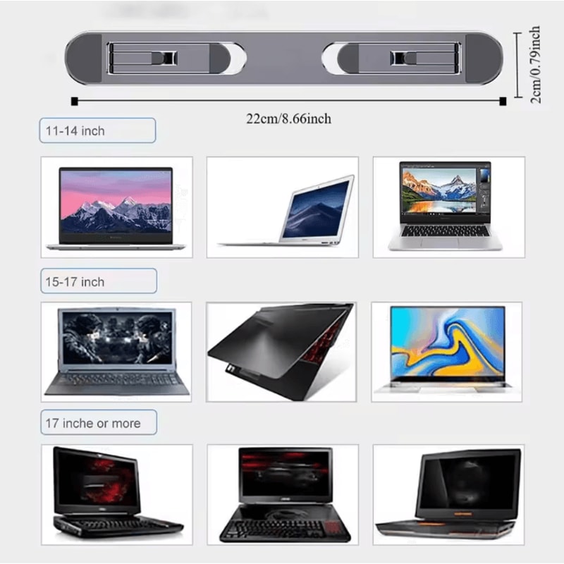 Invisible Folding Laptop Legs Universal Stand For MacBook Dell HP Lenovo Samsung 4