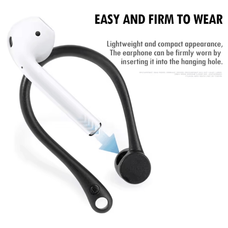 Silicone AntiLoss Ear Hooks For AirPods Secure Fit Protective Earphone Holders 2