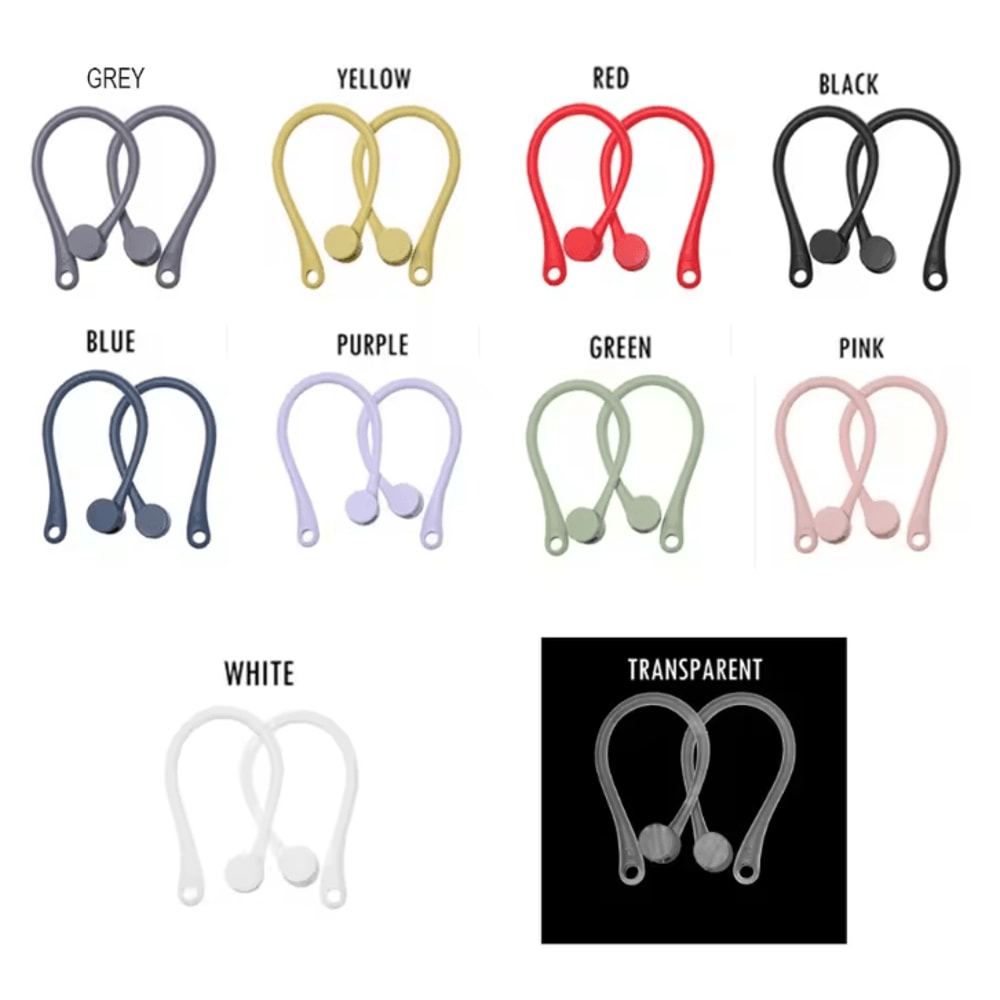 Silicone AntiLoss Ear Hooks For AirPods Secure Fit Protective Earphone Holders 3