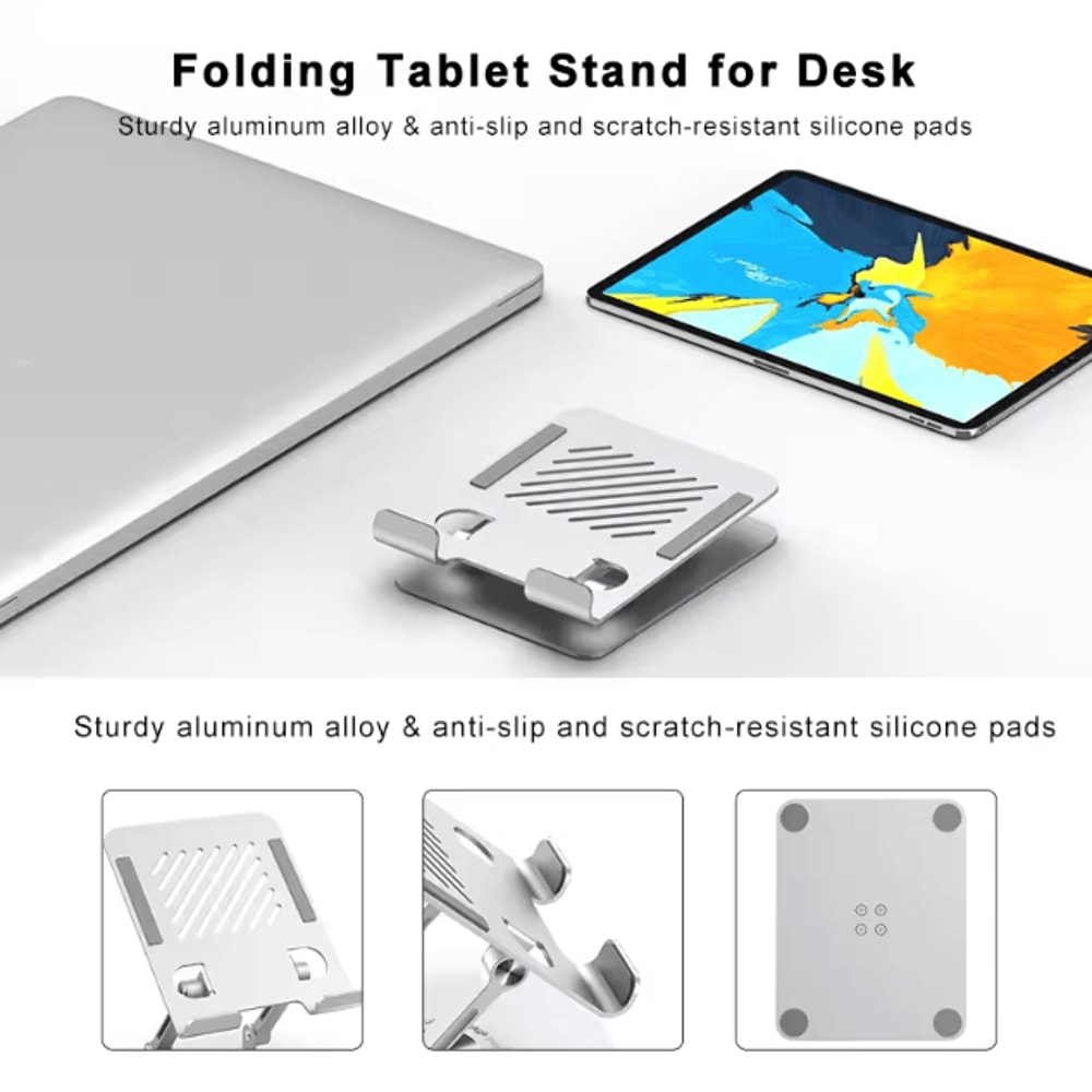 ST04 Aluminum 360 Rotating Portable Tablet Stand For Desk IPad And More 2