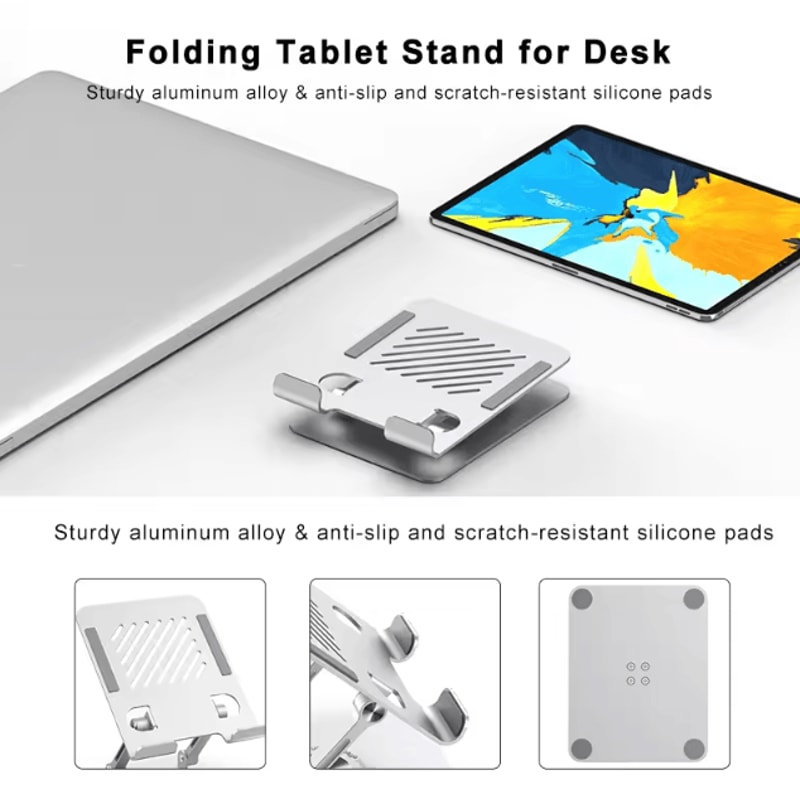 ST04 Aluminum 360 Rotating Portable Tablet Stand For Desk IPad And More 2