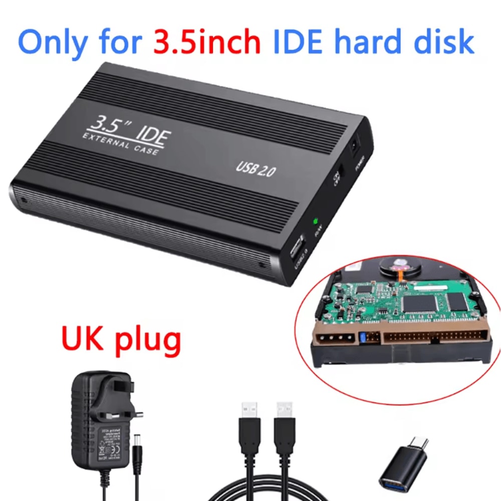 USB20 IDE To SATA Hard Drive Enclosure For 25 And 35 Inch HDD 10
