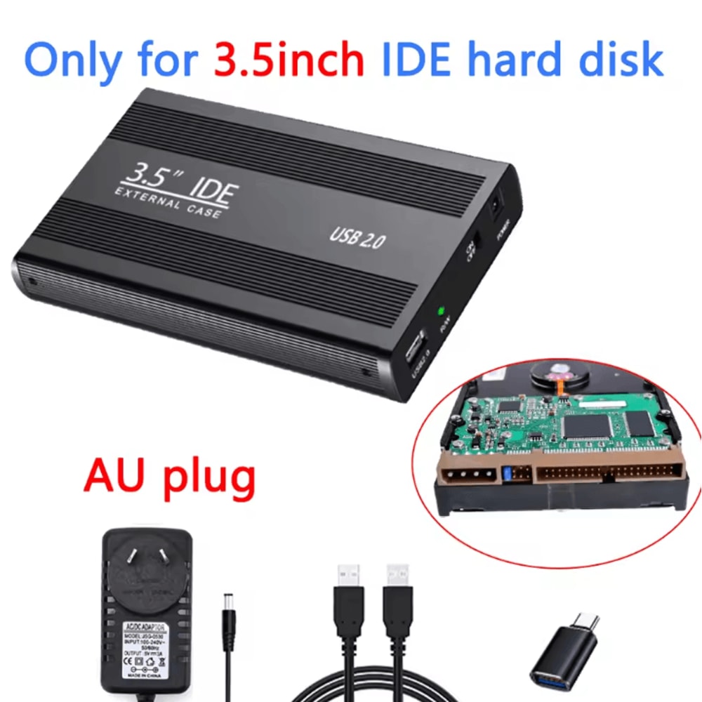 USB20 IDE To SATA Hard Drive Enclosure For 25 And 35 Inch HDD 11