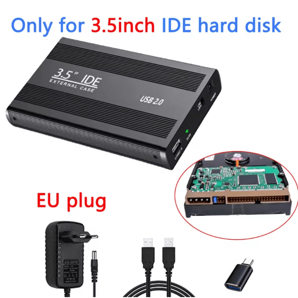 USB20 IDE To SATA Hard Drive Enclosure For 25 And 35 Inch HDD 8
