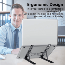 foldable portable laptop stand adjustable cooling support for laptop and tablet
